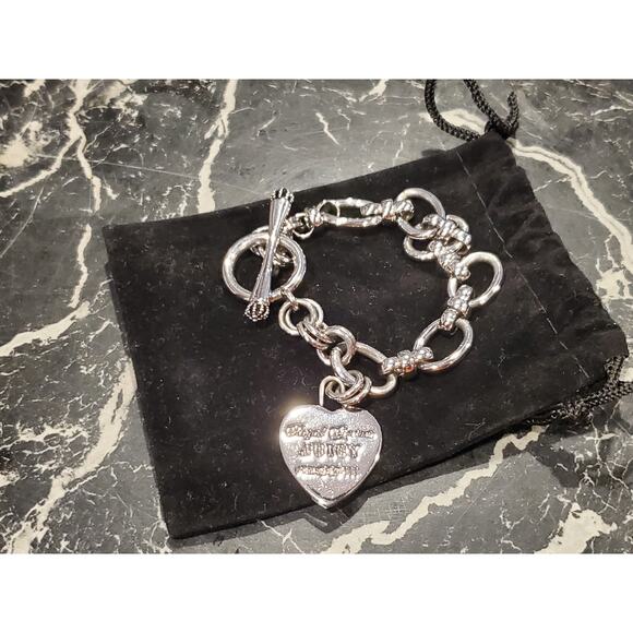 Juicy Couture Jewelry - Juicy Couture Silver Toggle Tag Charm Bracelet Vintage Y2K Jewelry